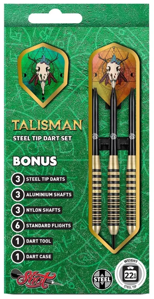 Shot Talisman Steeltip Darts Set 24 gram 